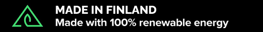 Suunto - Made in Finland - Made with 100% renewable energy