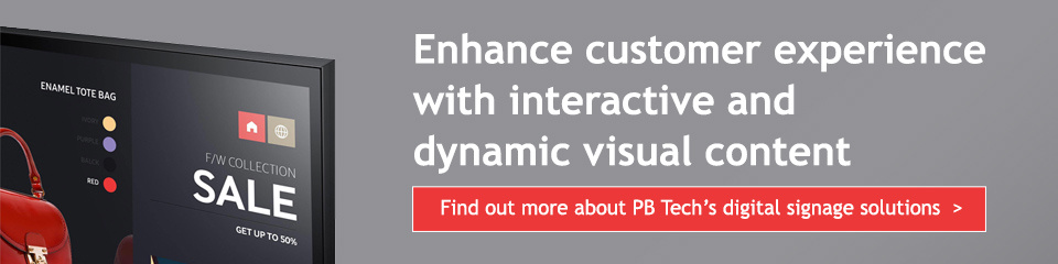 Find out more about PB Tech's digital signage solutions