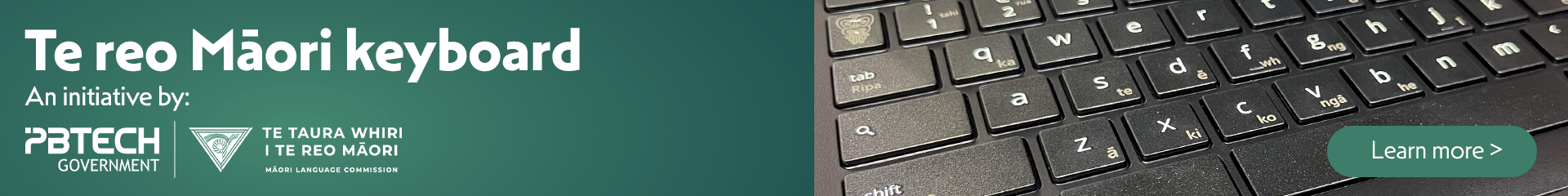 PB Tech x Te Taura Whiri te reo keyboard