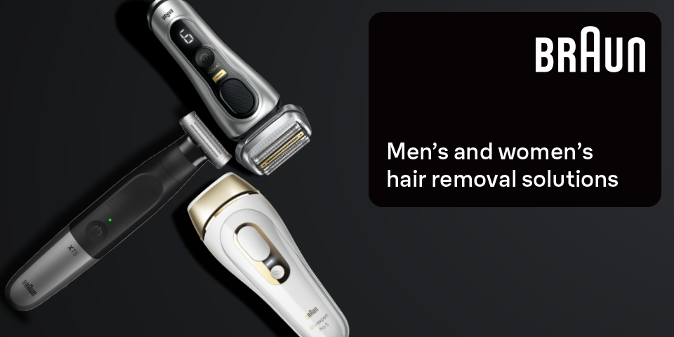Braun's hair removal solutions for Women and Men