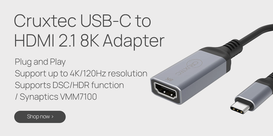 Cruxtec USB-C to HDMI 2.1 8K Adapter
