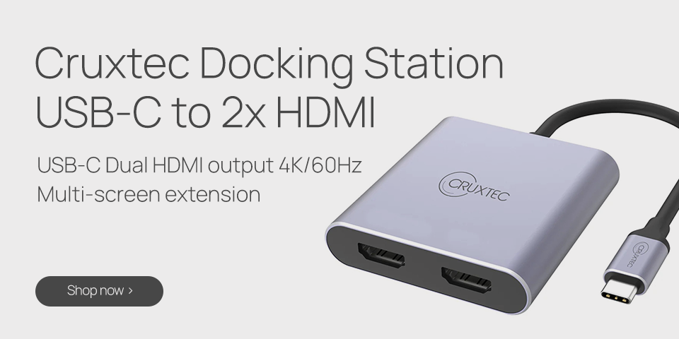 Cruxtec Docking Station USB-C to 2x HDMI