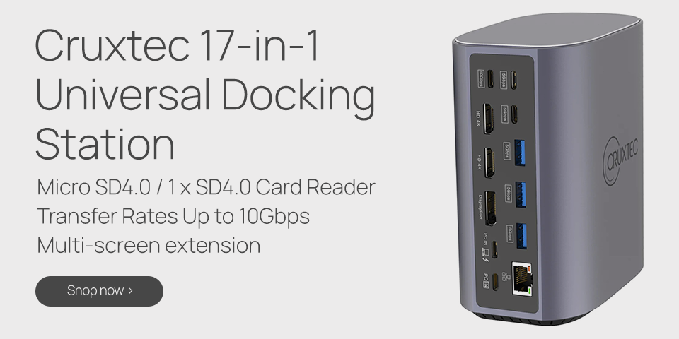 Cruxtec 17-in-1 Universal Docking Station