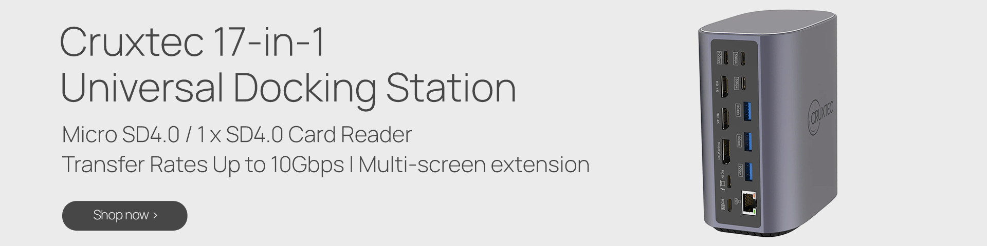 Cruxtec 17-in-1 Universal Docking Station