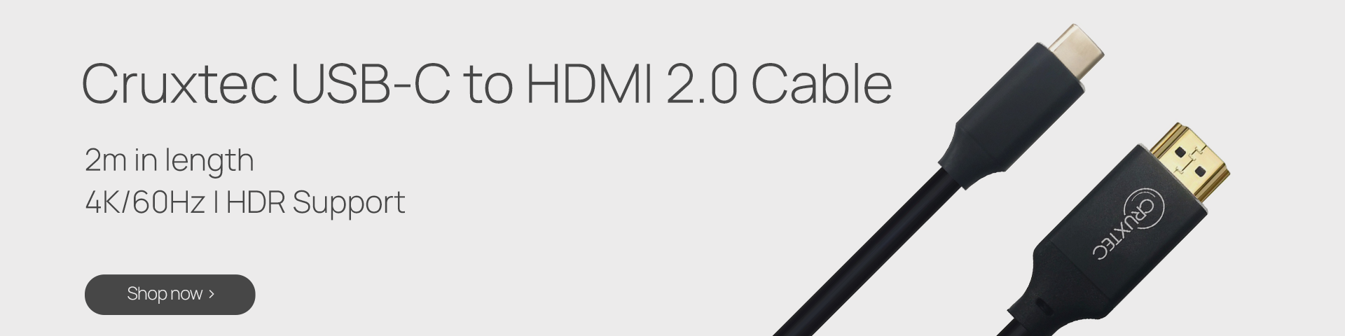 Cruxtec USB-C to HDMI 2.0 Cable