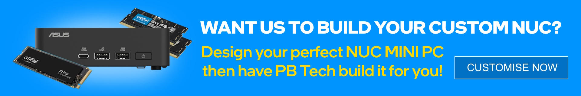 Picture of the Custom NUC Builder Tool at PB Tech