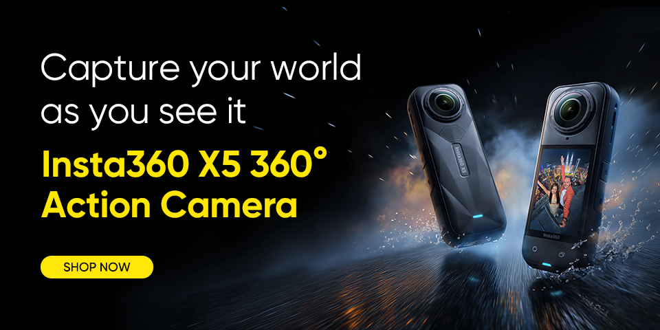 Capture your world as you see it - Insta360 X5 360 degreee Action Camera