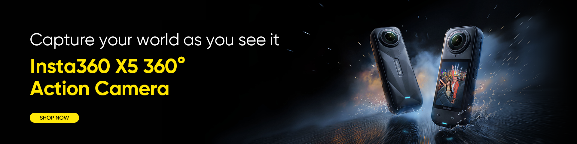 Capture your world as you see it - Insta360 X5 360 degreee Action Camera