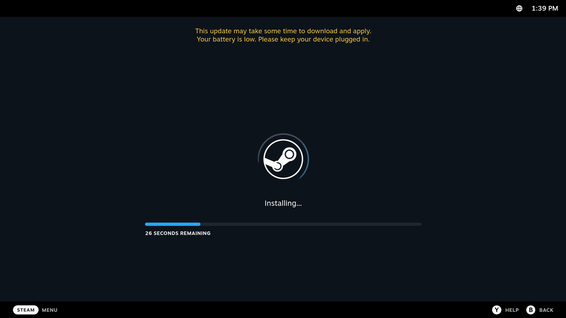Image of Steam OS Installer - Initial update