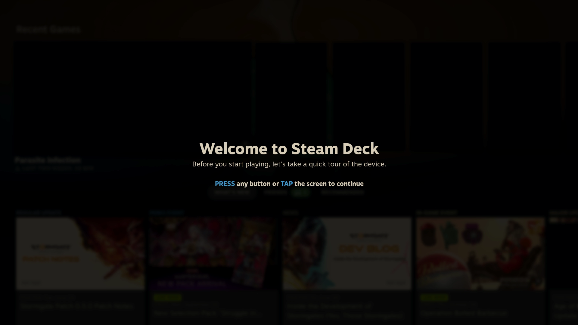 Image of Steam OS Installer - Welcome to Steam Deck