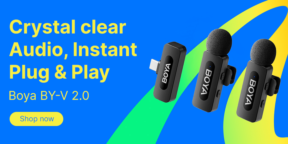 Crystal clear Audio, Instant Plug & Play - Boya BY-V 2.0
