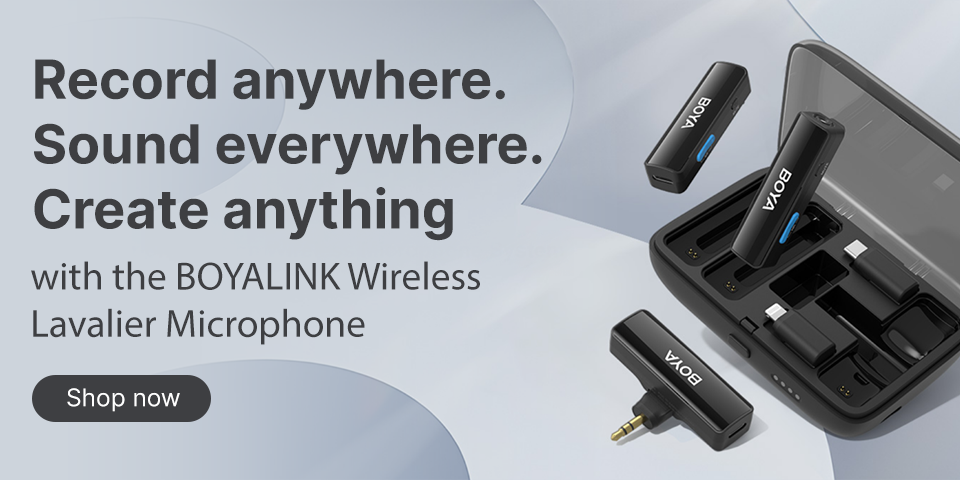 Record anywhere. Sound everywhere. Create anything with the BOYALINK Wireless Lavalier Microphone
