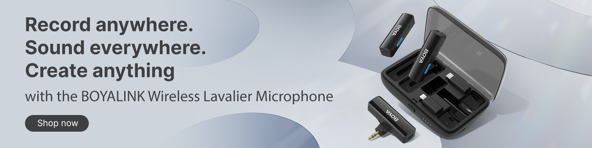 Record anywhere. Sound everywhere. Create anything with the BOYALINK Wireless Lavalier Microphone