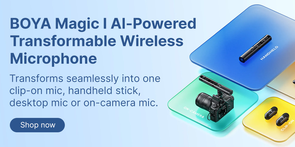 BOYA Magic I AI-Powered Transformable Wireless Microphone