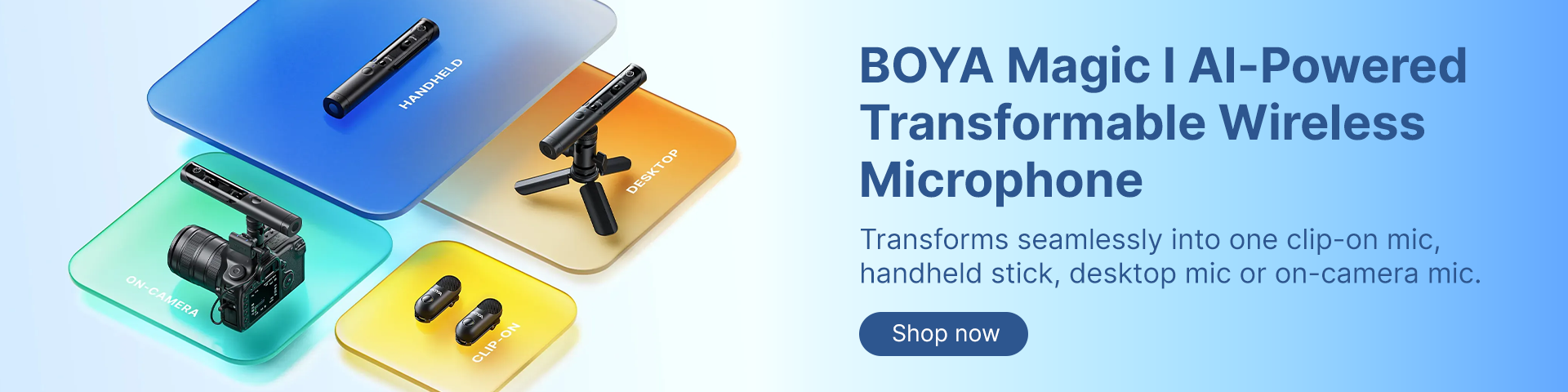 BOYA Magic I AI-Powered Transformable Wireless Microphone