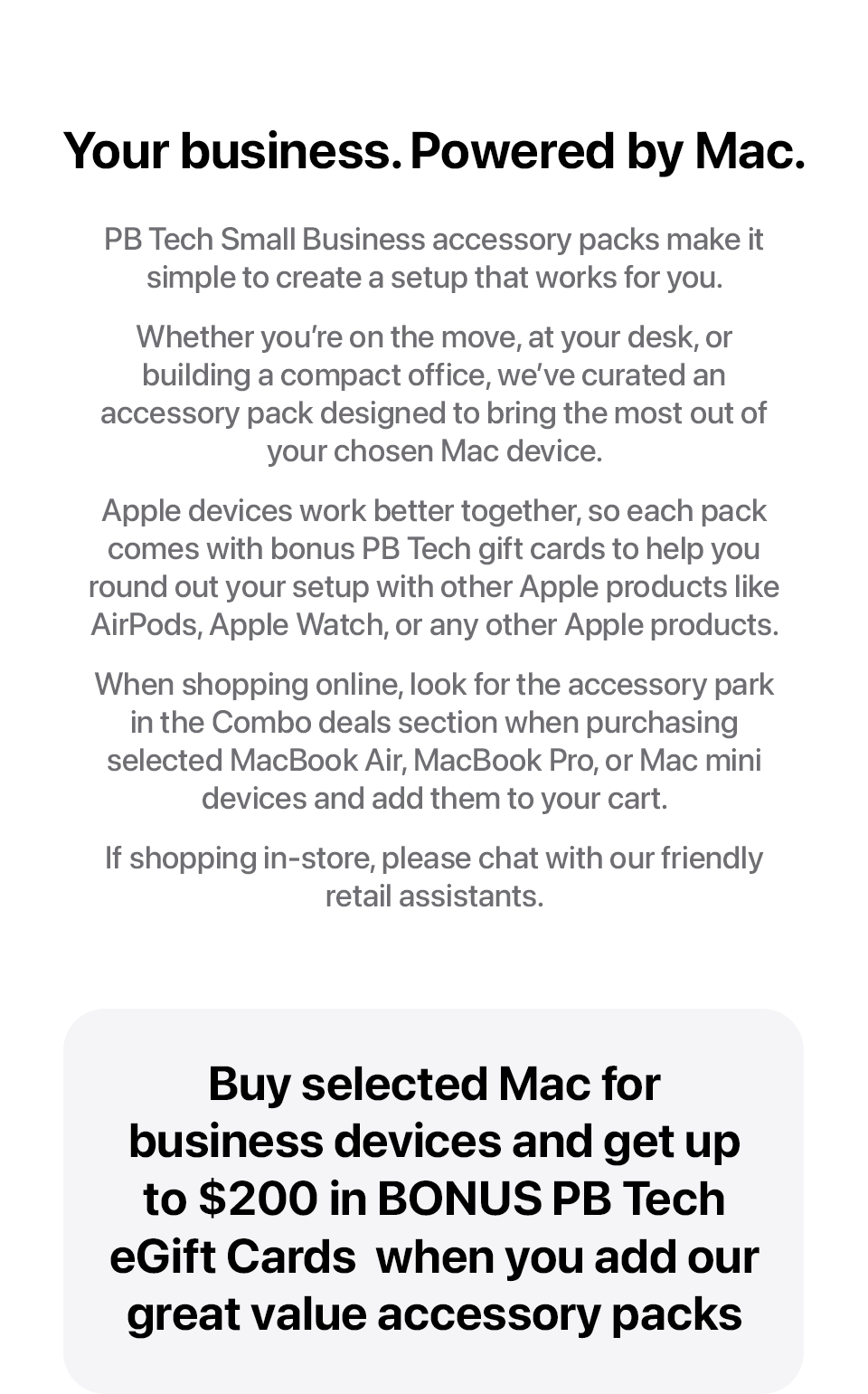 Your business. Powered by Mac.