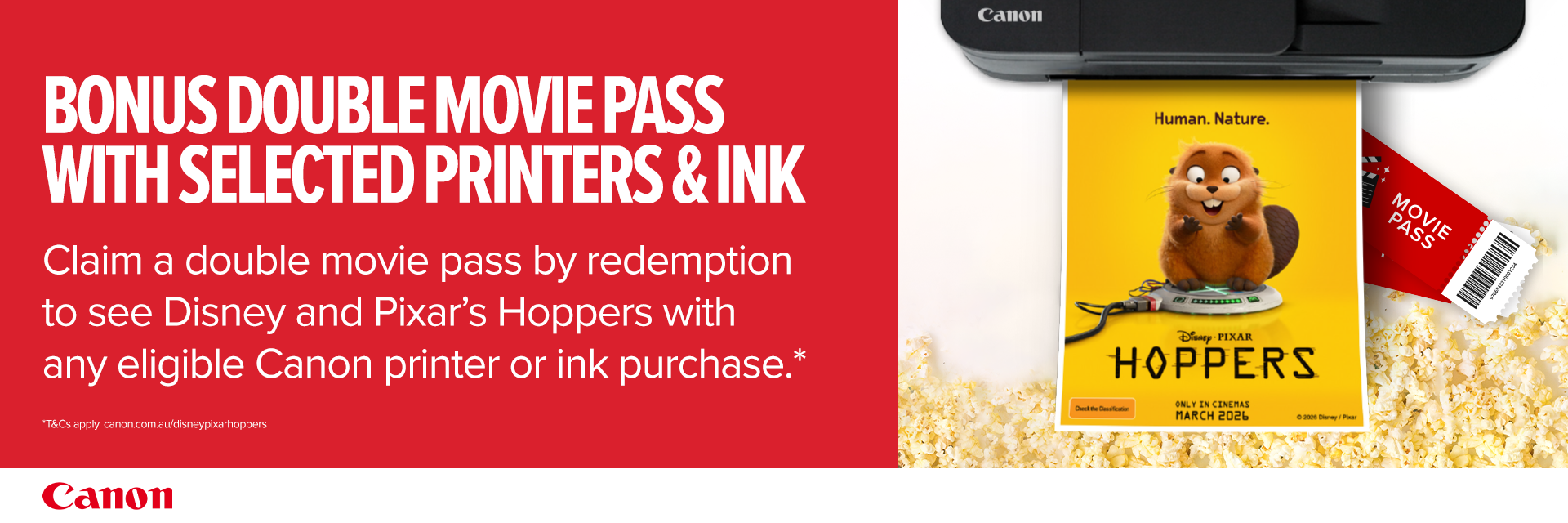 Win a double movie pass with Canon