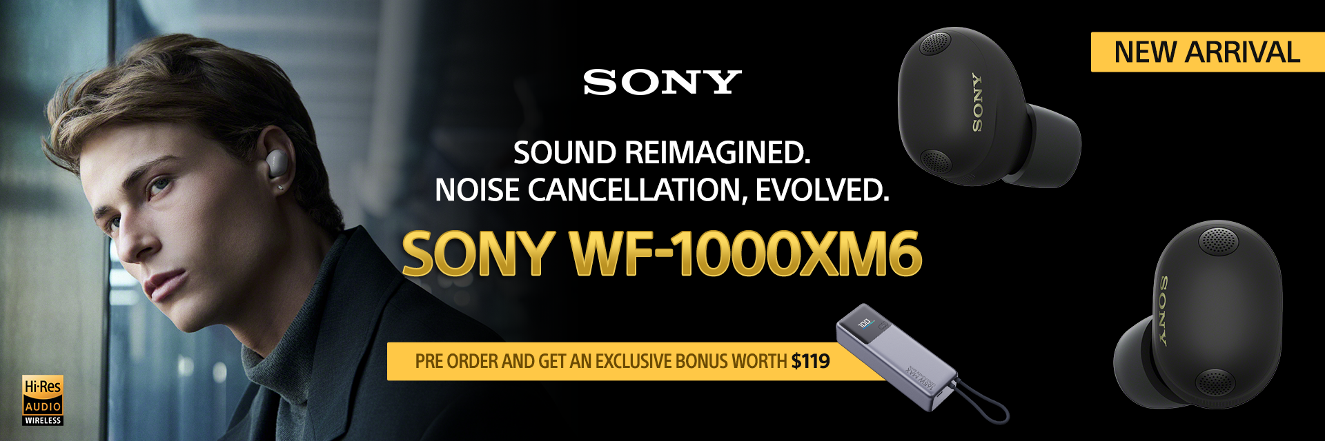 Pre-order the all-new Sony WF-1000XM6 Headphones