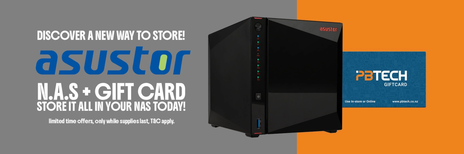 Picture of ASUSTOR NAS + PB Tech Gift Card BONUS promotion