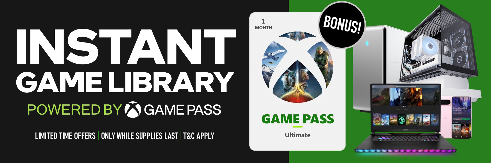 Picture of Game Pass Ultimate Bonus with selected Gaming PC, Gaming Laptops, Gaming Smartphones & Gaming Handhelds at PB Tech