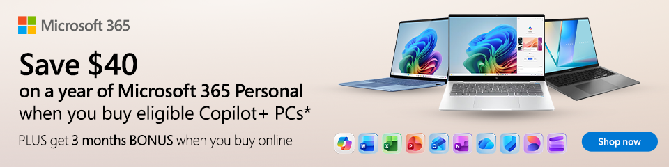 Save $40 on a year of Microsoft 365 Personal
