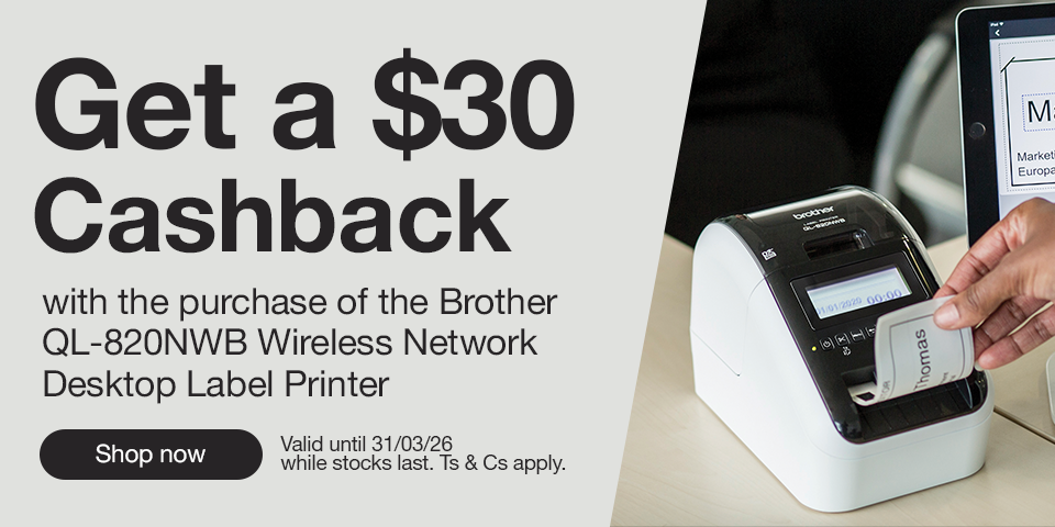Brother QL820NWB $30 Cashback