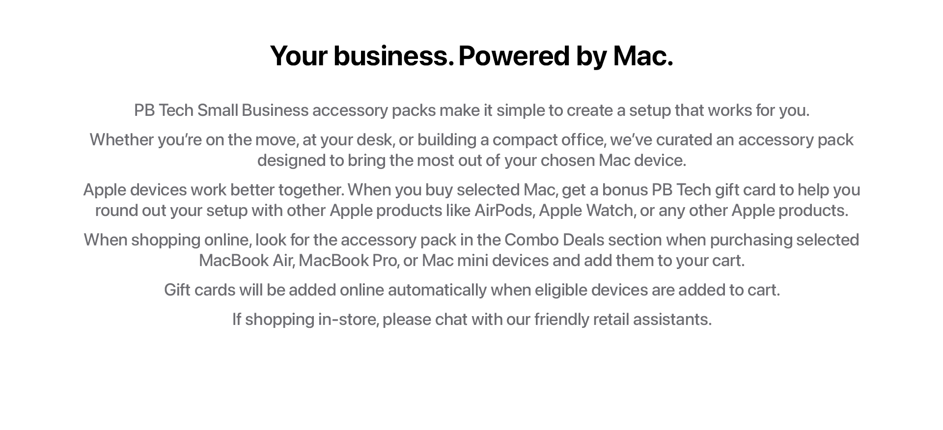 Your business. Powered by Mac.