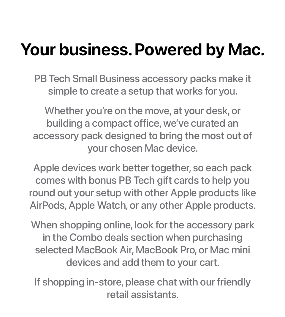 Your business. Powered by Mac.