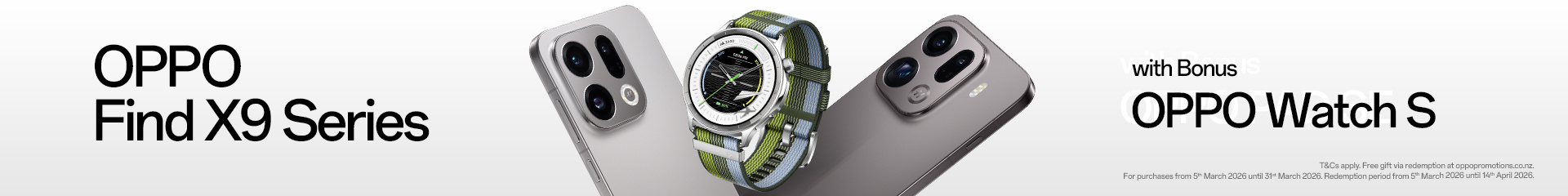 OPPO Find X9 Series with Bonus OPPO Watch S