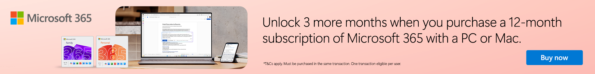 Microsoft 365 - Unlock 3 more months . . .