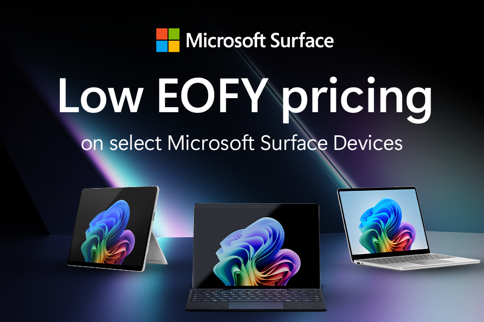 Low EOFY pricing on select Microsoft Surface Devices Introduction Image