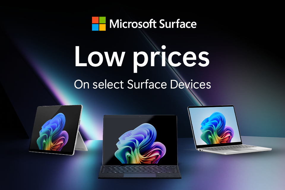 Low EOFY pricing on select Microsoft Surface Devices Introduction Image