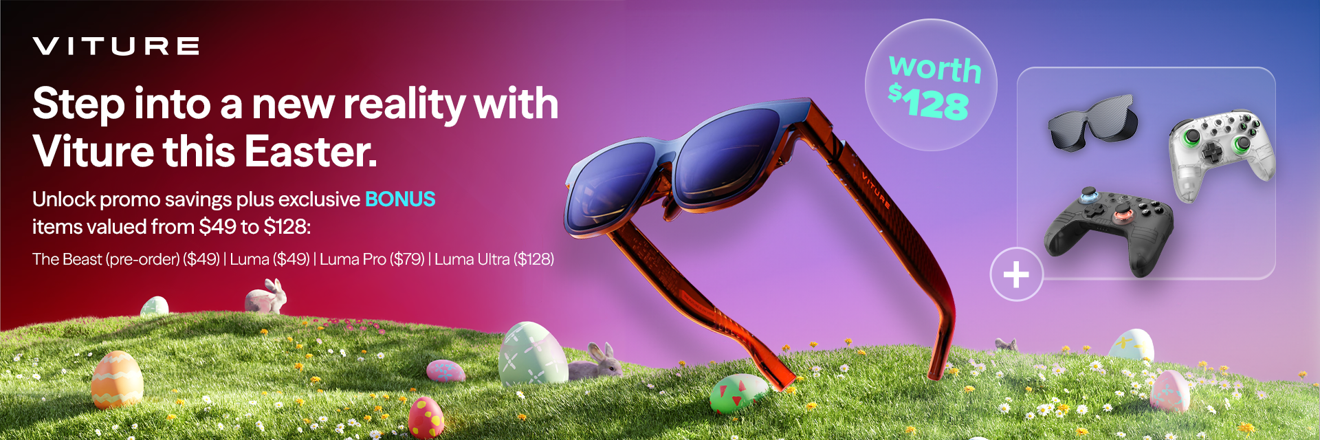Viture Easter Bonus Header Image