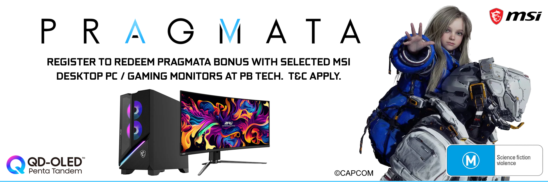 Picture of the MSI PRAGMATA Game Bonus Offer at PB Tech