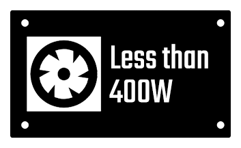 Less than 400W
