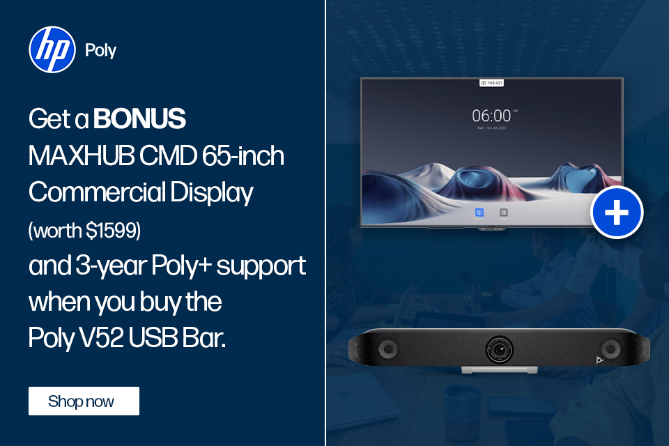 HP | Poly - BONUS MAXHUB CMD 65-inch Commercial Display