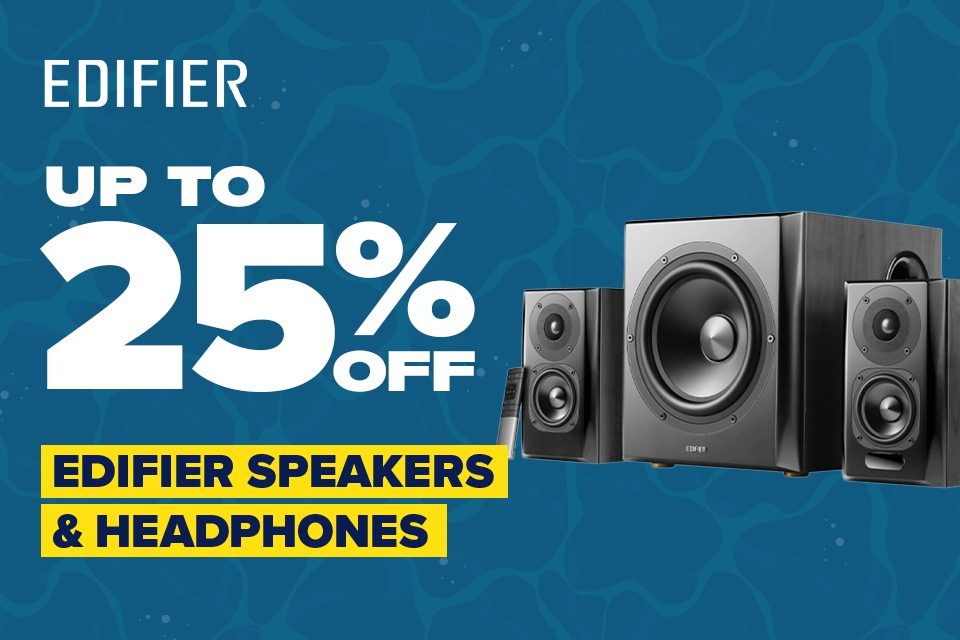 Up to 25% off Edifier Speakers & Headphones