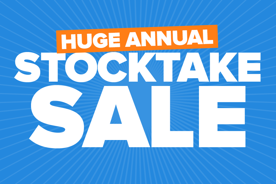 Huge Annual Stocktake Sale (Ends 23/03/26)
