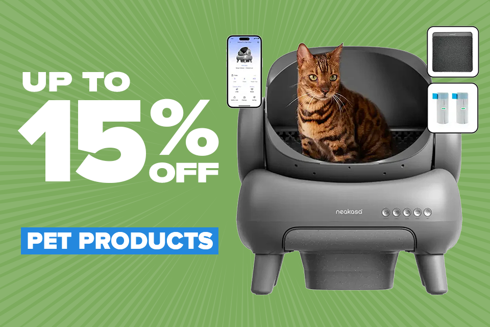 Up to 15% off Pet Products