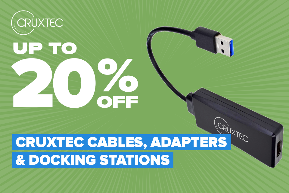Up to 20% off Cruxtec Cables, Adapters & Docking Stations