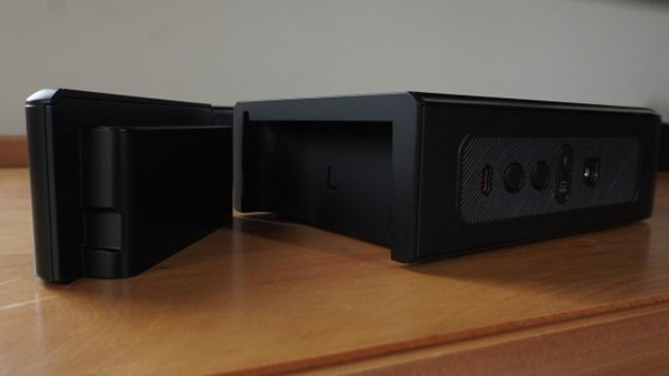 The detachable rear speakers can also be used as standalone Bluetooth speakers, making them useful beyond home theatre when you just want music playing elsewhere in the house.