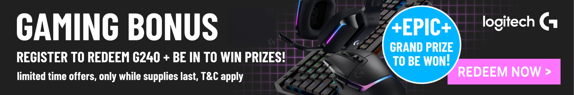 Picture of Logitech G Gaming PC Promotions at PB Tech