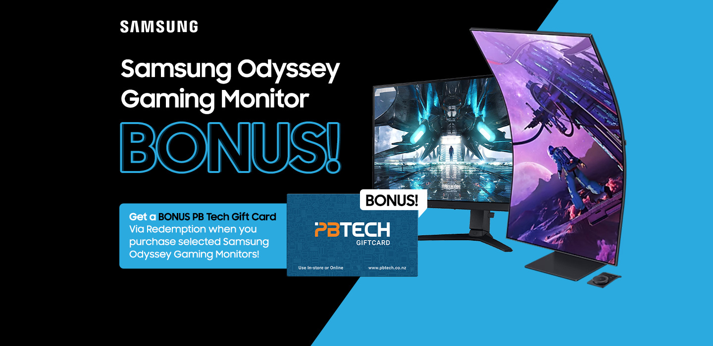 Samsung Odyssey Gaming Monitor Redemption Bonus at PB Tech