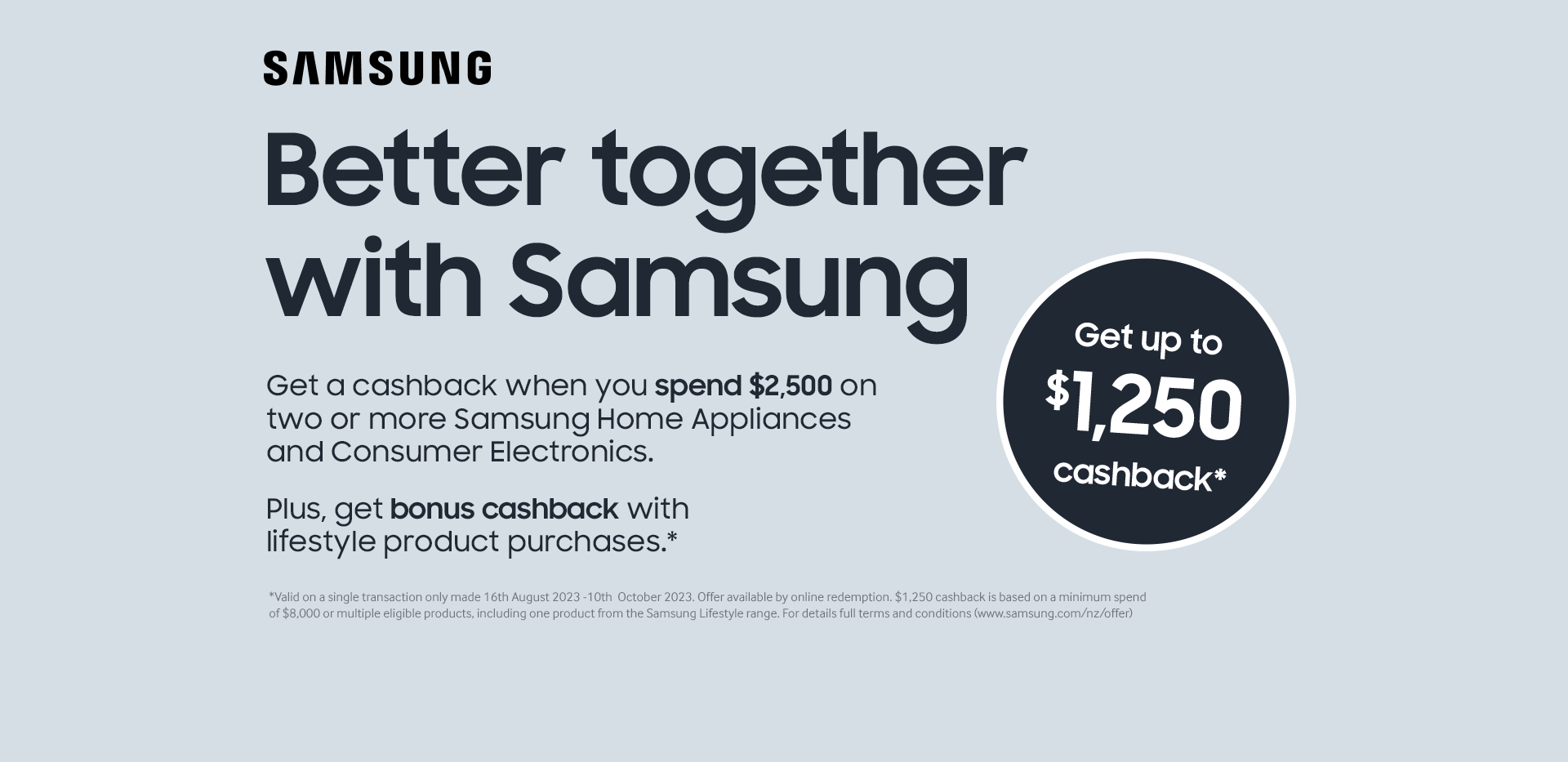 Samsung Better Together Cashback Redemption PBTech.co.nz