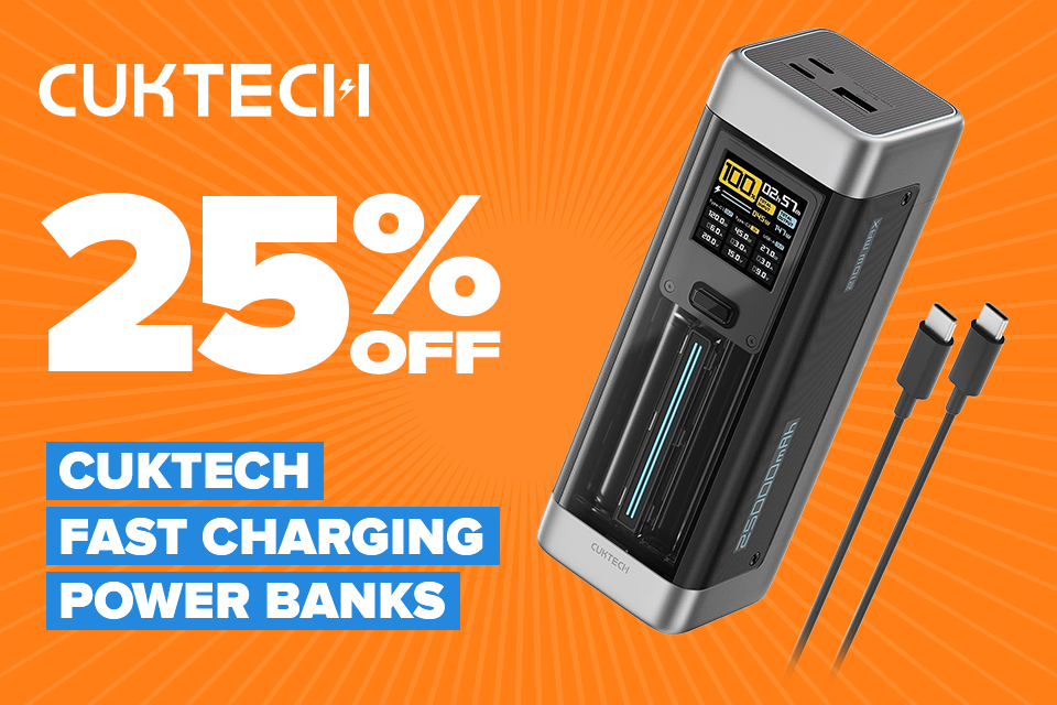 25% of Cuktech Fast Charging Power Banks