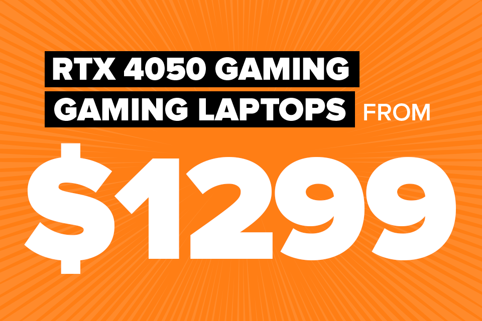 RTX 4050 Gaming Laptops from $1299