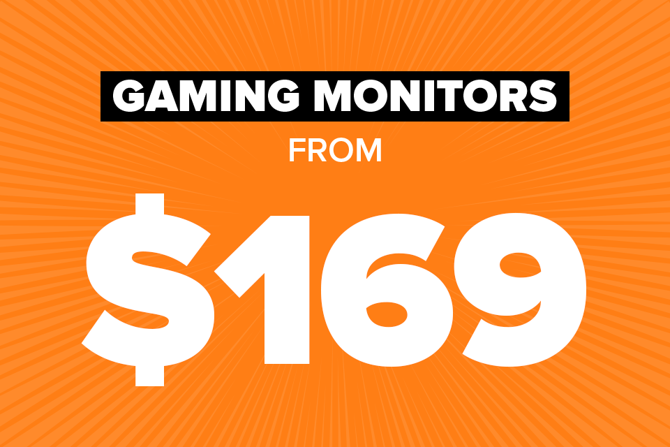 Gaming Monitors from $169