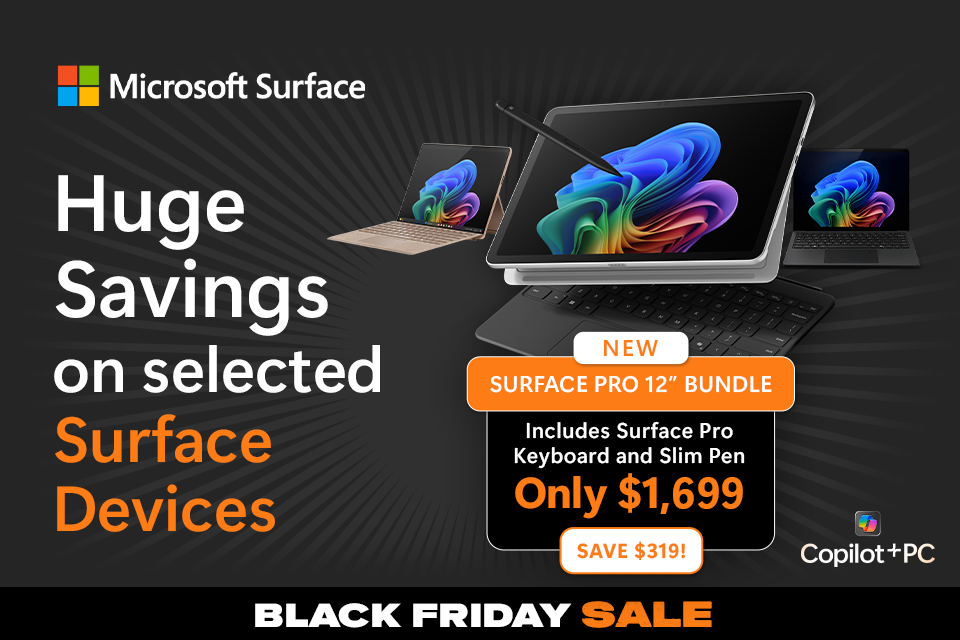 Huge Savings on selected Surface devices