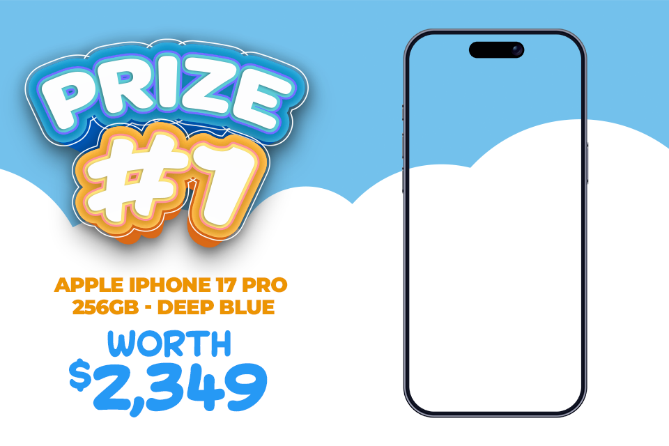 Week 1 Prize: iPhone 17 Pro - 256GB - Deep Blue