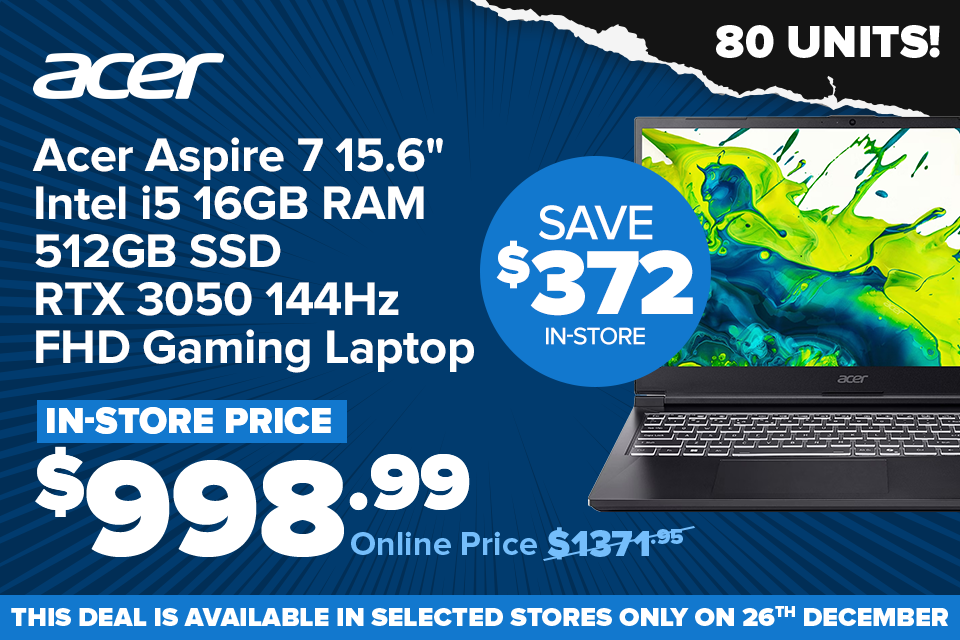 ONLY AVAILABLE AT SELECTED STORES ON 26TH DECEMBER